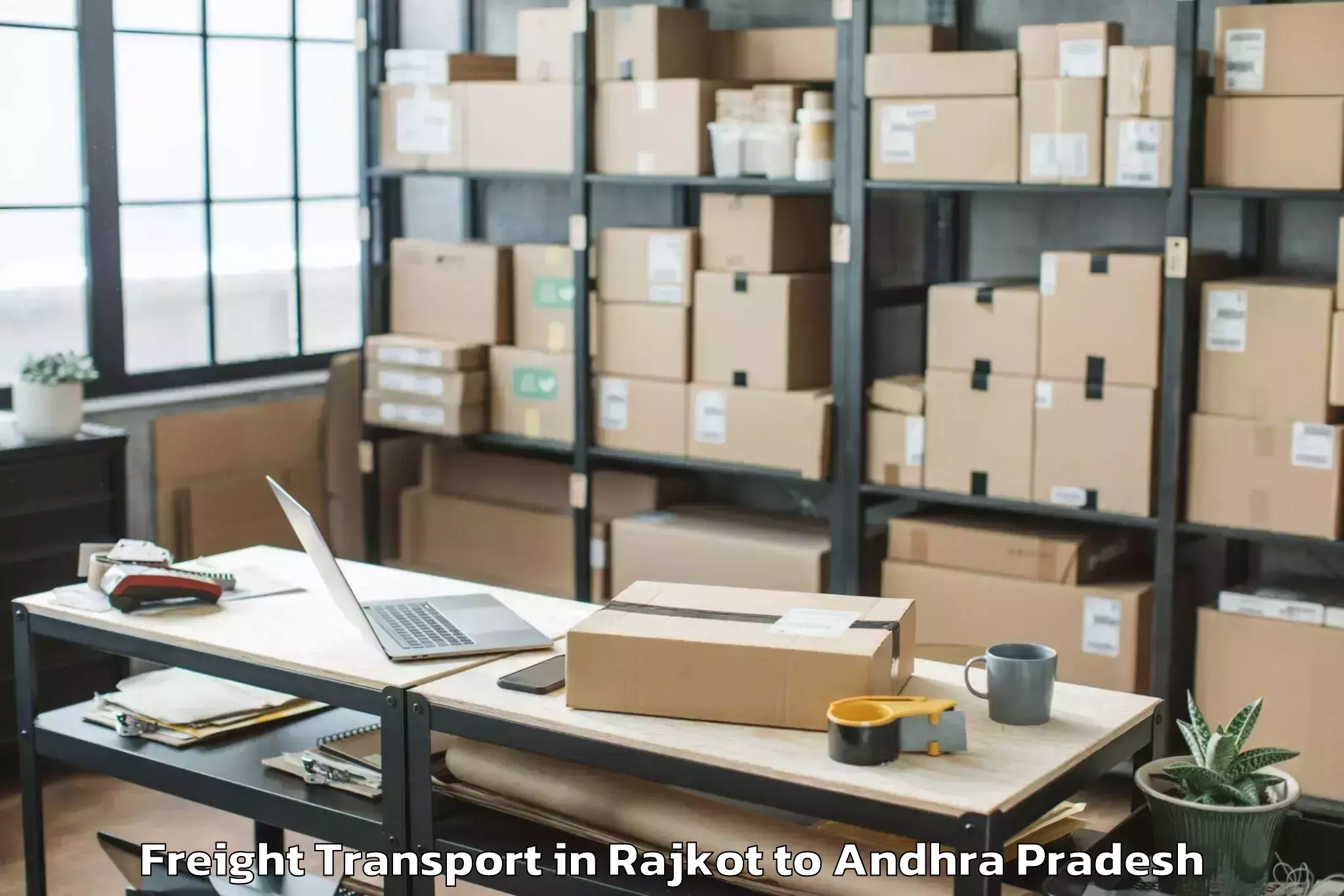 Hassle-Free Rajkot to Kavali Freight Transport